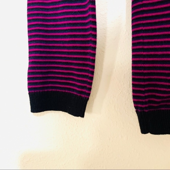 ARMANI EXCHANGE knit purple stripe long sleeve sweater women’s size S - Picture 5 of 5